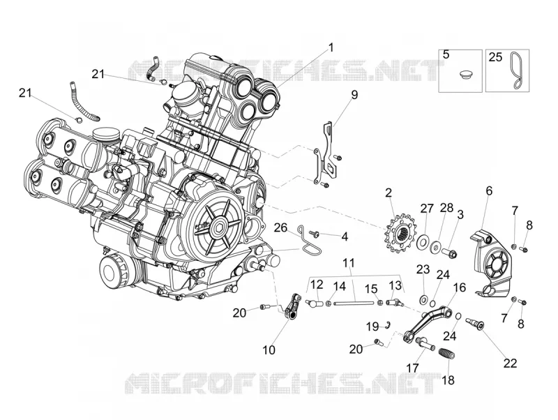 MOTOR - PALANCA DE CAMBIOS - PIÑON