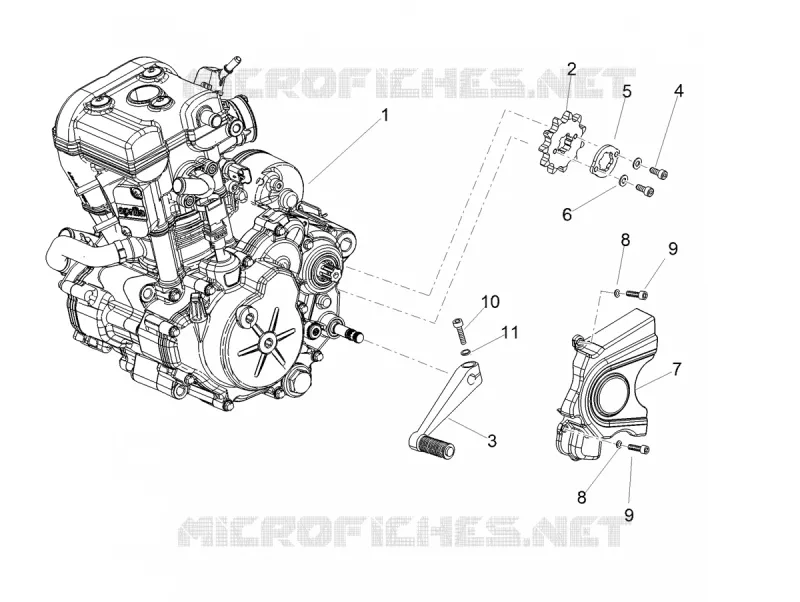 MOTOR - PALANCA DE CAMBIOS - PIÑON